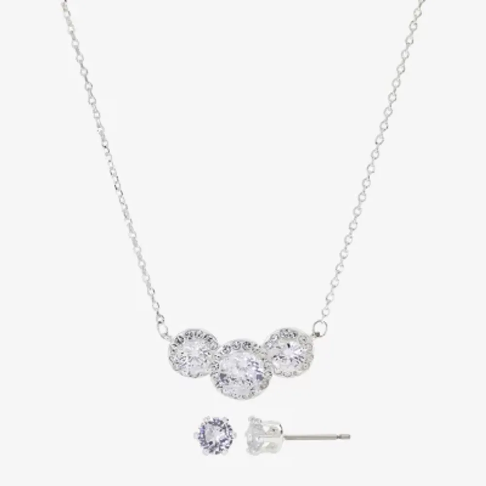 Sparkle Allure 2-pc. Cubic Zirconia Pure Silver Over Brass Round Jewelry Set