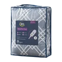 Serta Printed Plush Lightweight Electric Throw