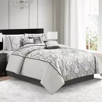 Richmond Park Morgan 7-pc. Damask + Scroll Midweight Comforter Set