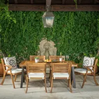 Della Hermosa Teak 7 Pc Outdoor Dining Set