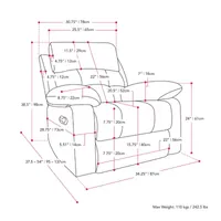 Oren Pad-Arm Manual Recliner