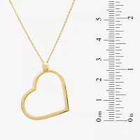 Womens 14K Gold Heart Pendant Necklace