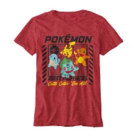 Little & Big Boys Crew Neck Short Sleeve Pokeman Graphic T-Shirt