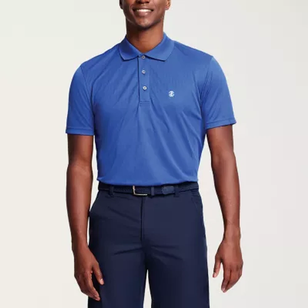 IZOD Golf Grid Mens Regular Fit Short Sleeve Polo Shirt