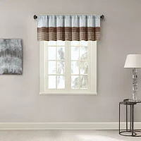 Madison Park Tradewinds Polyoni Pintuck-Striped Rod-Pocket Valance