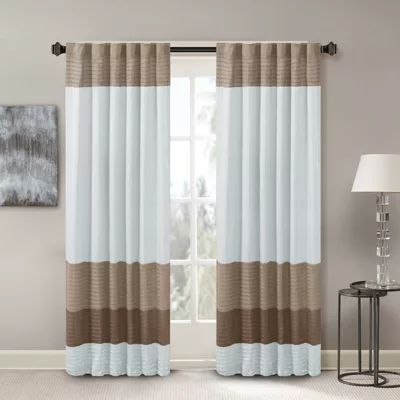 Madison Park Tradewinds 50"W X 84"L Energy Saving Light-Filtering Rod Pocket Back Tab Single Curtain Panel