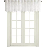 Madison Park Kida Embroidery 50"W X 18"L Rod Pocket Back Tab Tailored Valance