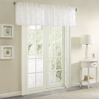 Madison Park Kida Embroidery 50"W X 18"L Rod Pocket Back Tab Tailored Valance