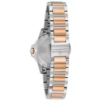 Bulova Marine Star Womens Diamond Accent Two Tone Bracelet Watch 98r234