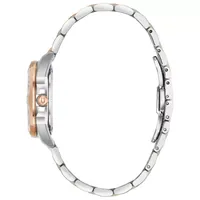 Bulova Marine Star Womens Diamond Accent Two Tone Bracelet Watch 98r234