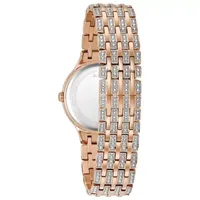 Bulova Phantom Womens Rose Goldtone Stainless Steel Bracelet Watch 98l235