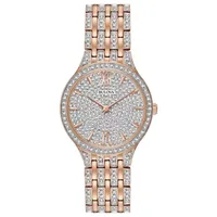Bulova Phantom Womens Rose Goldtone Stainless Steel Bracelet Watch 98l235