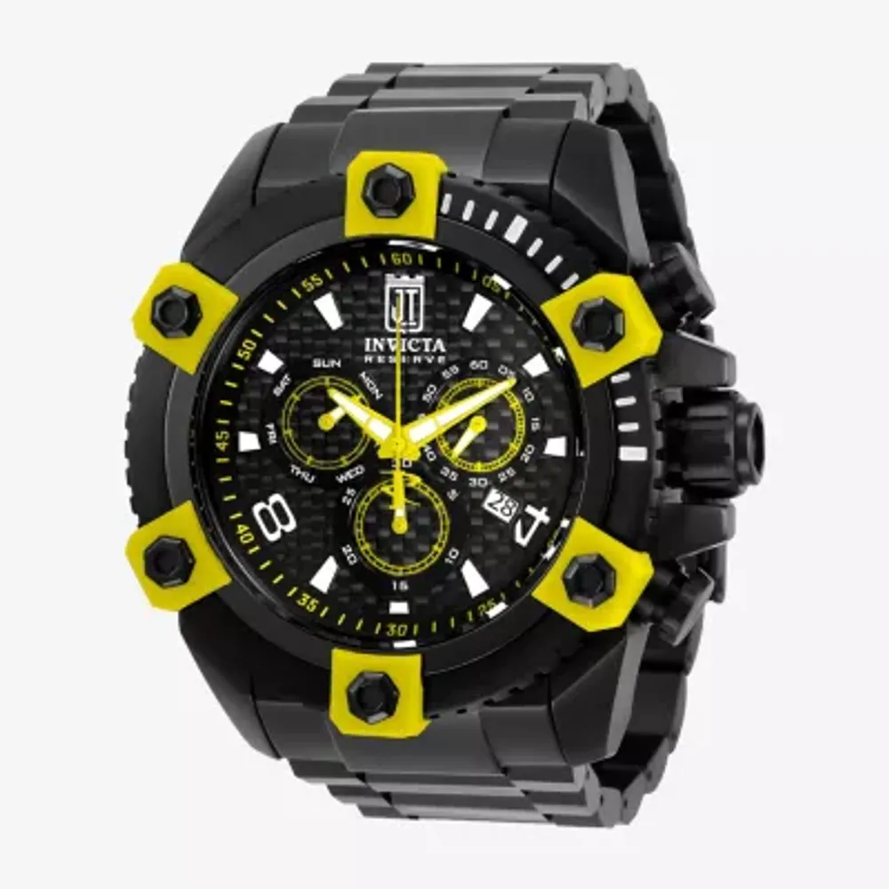 Invicta Jt Mens Chronograph Black Stainless Steel Bracelet Watch 33994