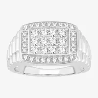 H-I / I1) Mens CT. T.W. Lab Grown White Diamond 10K Gold Fashion Ring