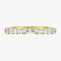 1/10 CT. T.W. Natural White Diamond 14K Gold Over Silver Band