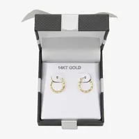 14K Gold 12mm Hoop Earrings