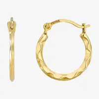 14K Gold 12mm Hoop Earrings