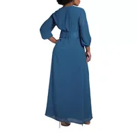 Poetic Justice Womens Long Sleeve Maxi Dress