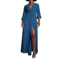 Poetic Justice Womens Long Sleeve Maxi Dress