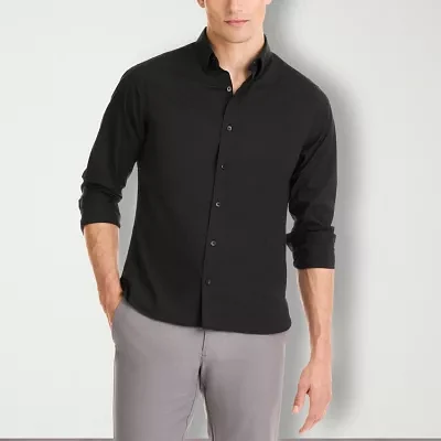 Van Heusen Stainshield Mens Slim Fit Long Sleeve Button-Down Shirt