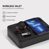 Sharper Image Portable Storage Valet with Charging Pad