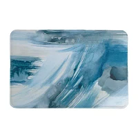 Kathy Ireland Abstract Blues Memory Foam Bath Rug