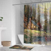 Thomas Kinkade A Peaceful Retreat Memory Foam Bath Mat