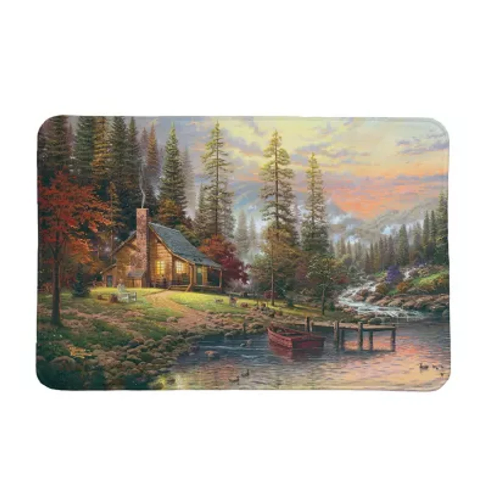 Thomas Kinkade A Peaceful Retreat Memory Foam Bath Mat