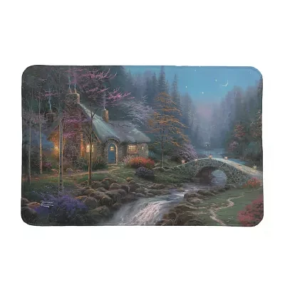 Thomas Kinkade Twilight Cottage Memory Foam Bath Rug