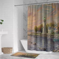 Thomas Kinkade Serenity Cove Shower Curtain