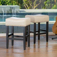Lisette 2Pc Counter Height Upholstered Barstool
