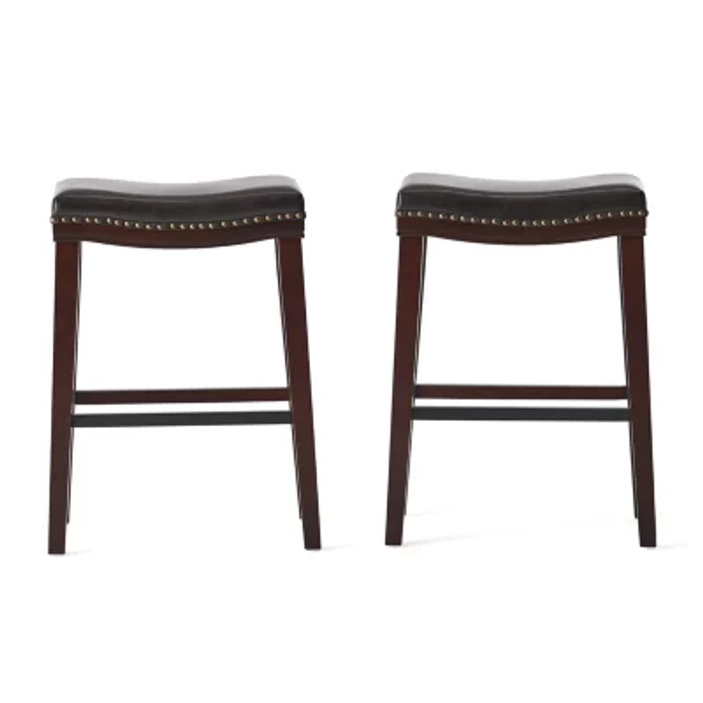 Kainu 2Pc Counter Height Nailhead Detail Bar Stool