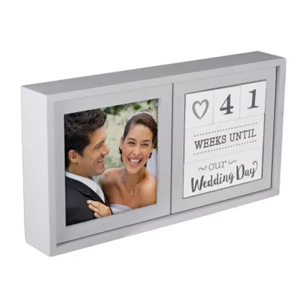 Malden 4"X4" Wedding Countdown Blocks Tabletop Frame