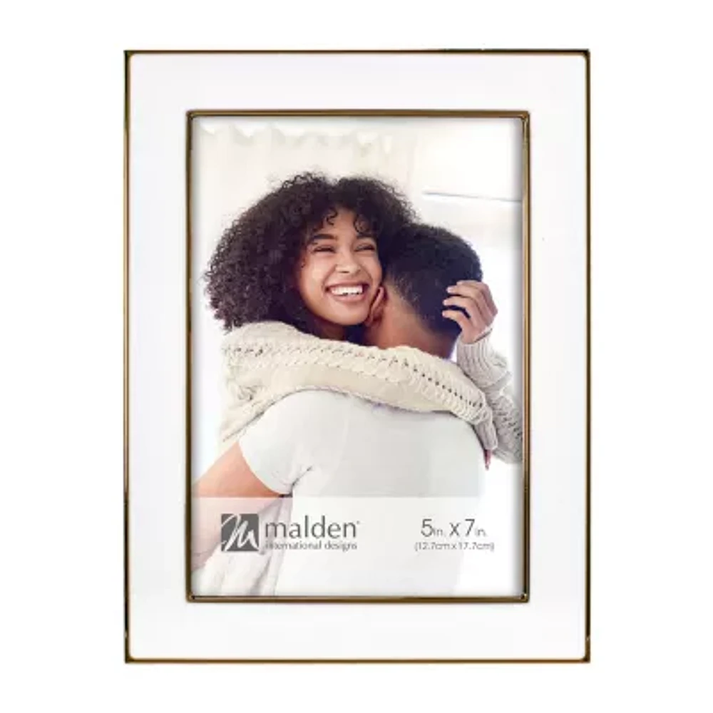 Malden 5" X 7" Gold With White Epoxy Tabletop Frame