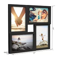 Malden 4x6 Square Black 4-Opening Collage Frame