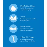 Bestform Striped Wireless Cotton Bra with Lightly-Lined Cups-5006248