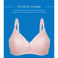 Bestform Striped Wireless Cotton Bra with Lightly-Lined Cups-5006248