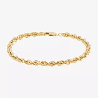 10K Gold / Inch Hollow Rope Chain Bracelet