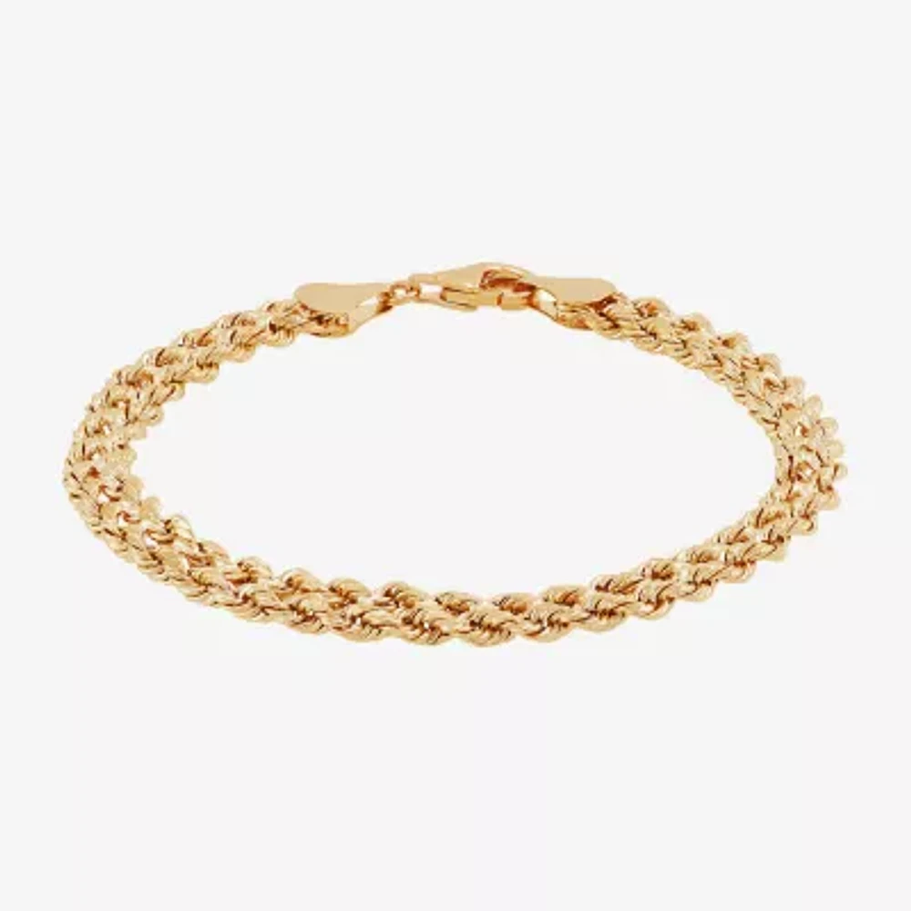 10K Gold 4.9mm 7.25" Double Rope Bracelet