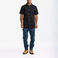 CAT Ripstop Mens Regular Fit Short Sleeve Button-Down Shirt