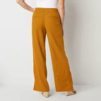 St. John's Bay Loose Fit Wide Leg Linen Trouser