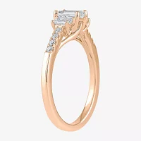 Love Lives Forever (H-I / Si2) Womens 1 CT. T.W. Lab Grown White Diamond 10K Gold Side Stone 3-Stone Engagement Ring