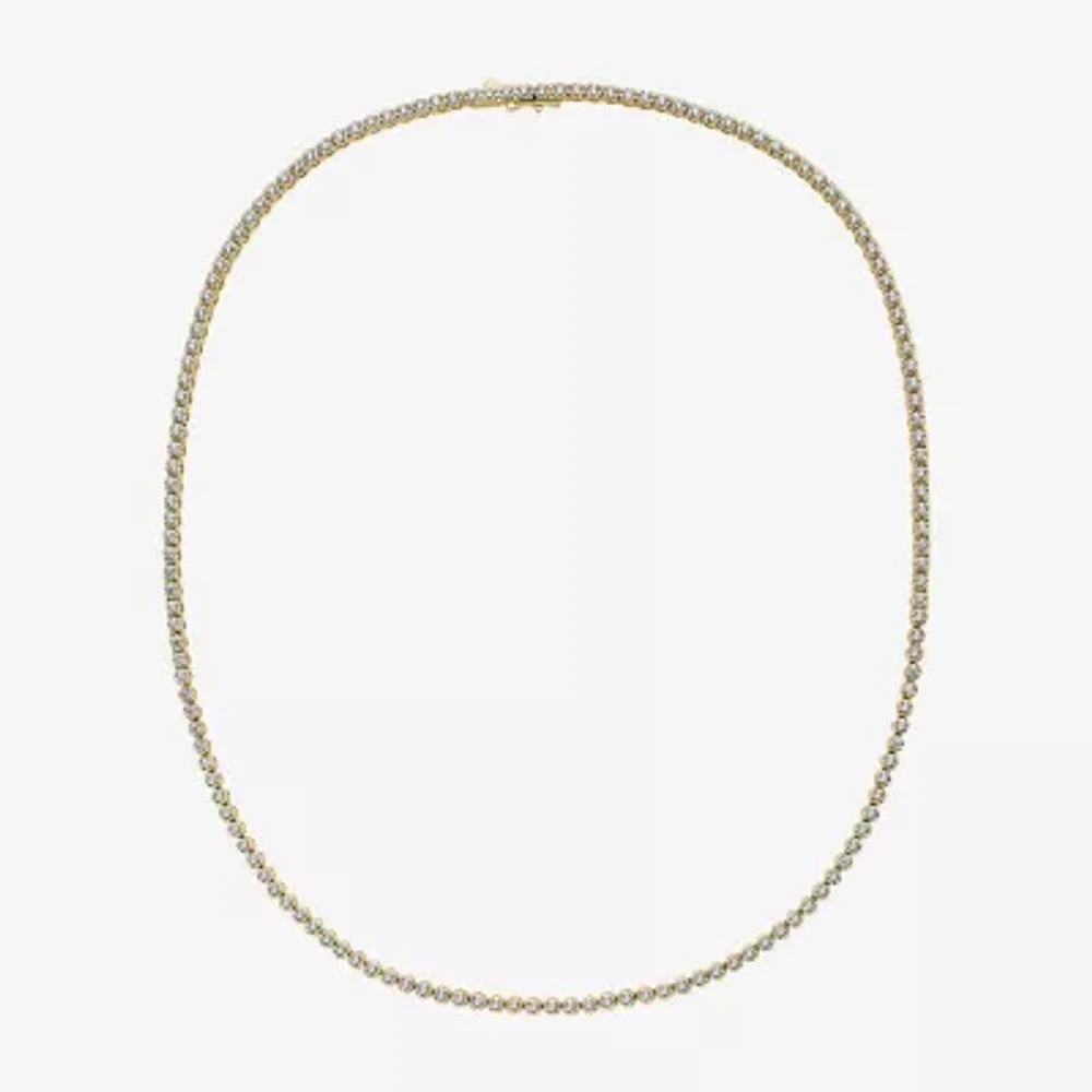 Mens CT. T.W. Natural White Diamond 10K Gold Tennis Necklaces