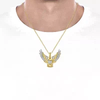 Mens 1/3 CT. T.W. Natural White Diamond 10K Gold Pendant Necklace