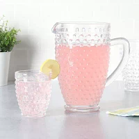 Martha Stewart Chauncey Hobnail Glass Serving Pitcher