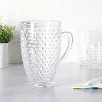 Martha Stewart Chauncey Hobnail Glass Serving Pitcher