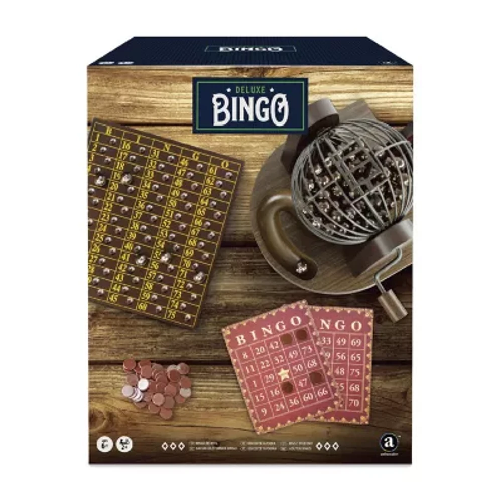 Merchant Ambassador Craftsman Deluxe Wood Bingo Game Set 390 Board Game