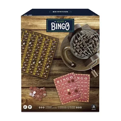 Merchant Ambassador Craftsman Deluxe Wood Bingo Game Set 390 Board Game