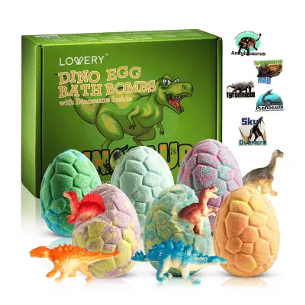 Lovery 12-Pc. Dinosaur Bath Bombs Gift Set 6 Bath Bomb Toys With Surprises Inside