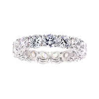 Diamonart® Cubic Zirconia Sterling Silver Eternity Band Ring